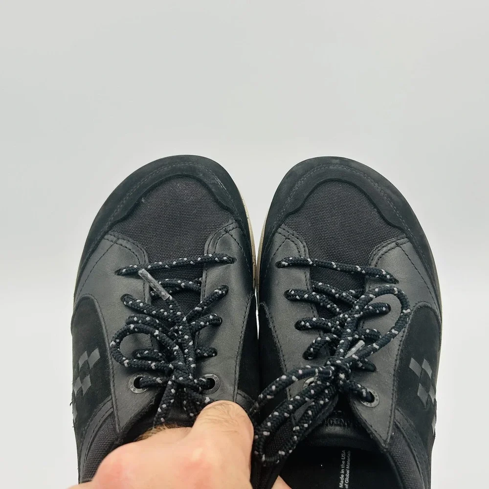 SAS Walking Shoes Mens Size 7.5 M Black Leather Suede Mesh Comfort Lace Up